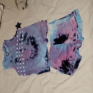 New girls size 11/12 tie dye set